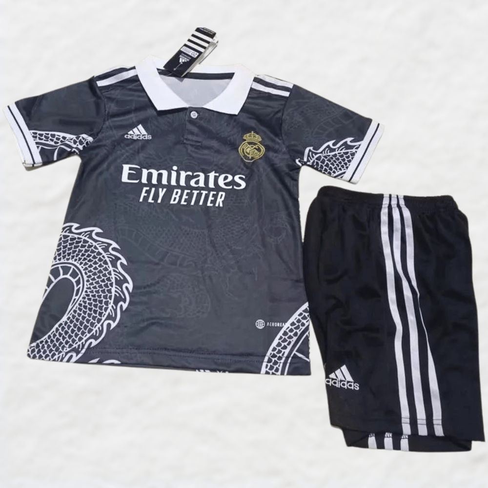 (KIDS) REAL MADRID 2023/24 'DRAGON' SPECIAL EDITION (BLACK) KIT - CLEAR OUT