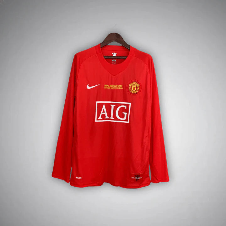 2007-2008 Manchester United Trikot, lange Ärmel