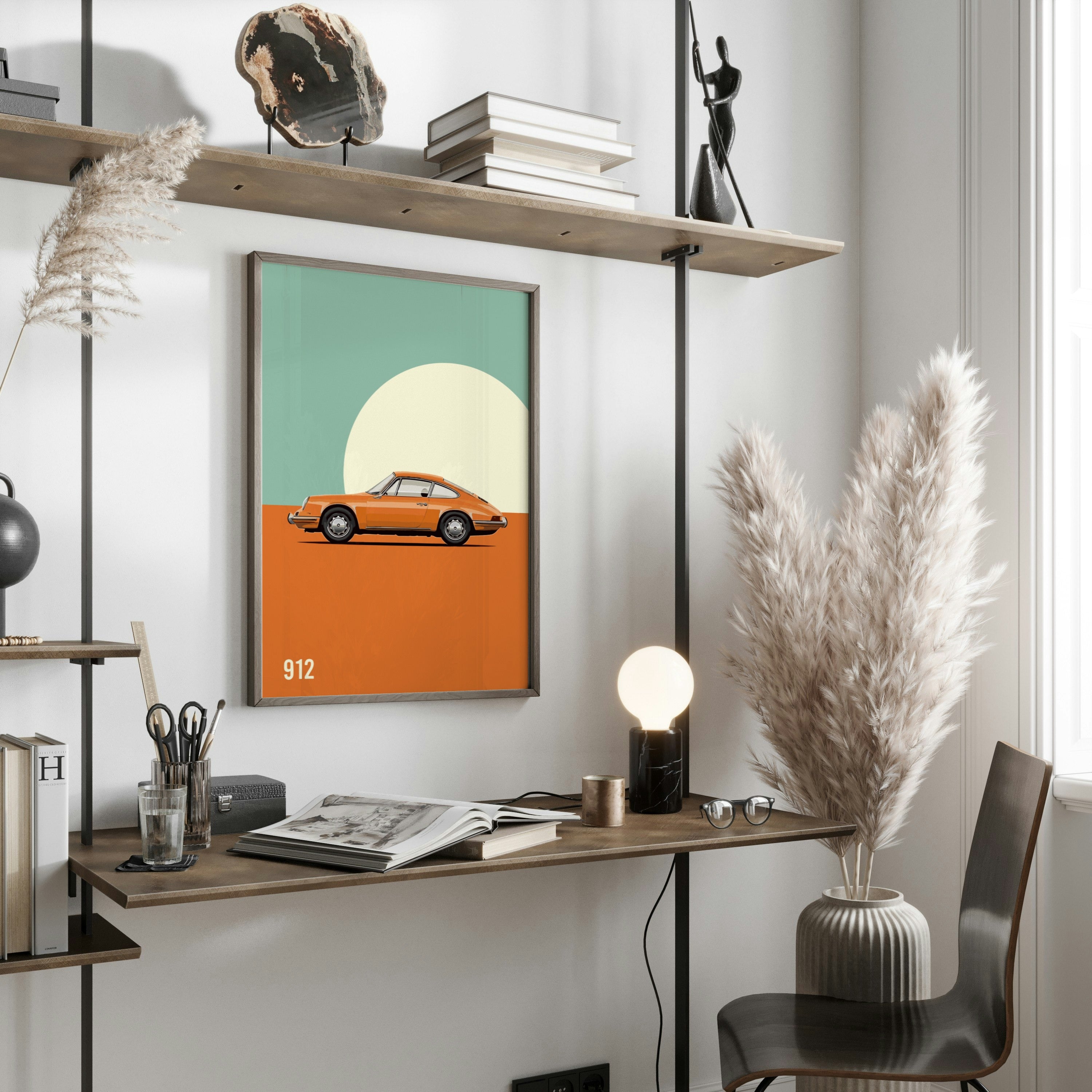 Porsche 911 1968 Minimal Modern Classic Car Pop Art Poster