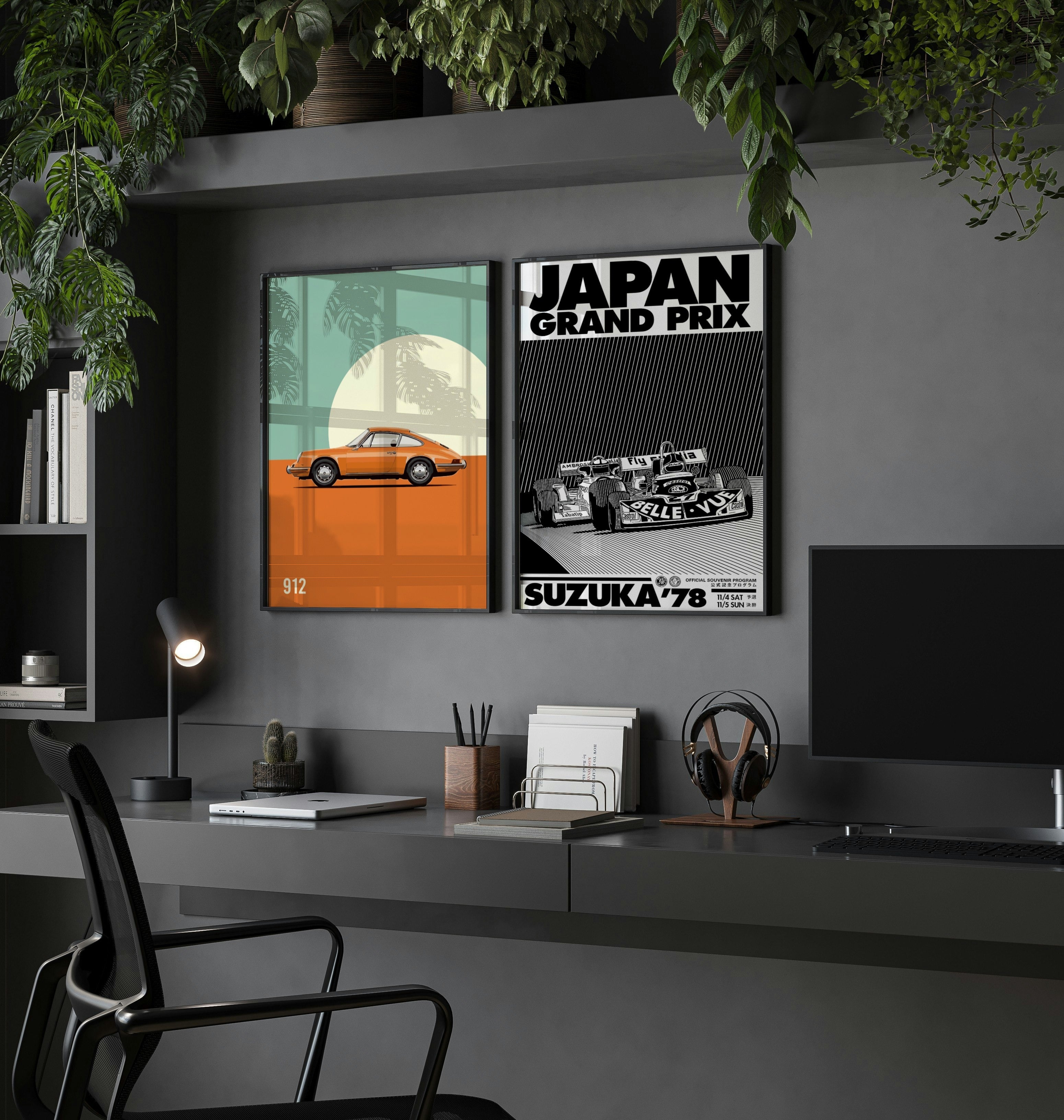 Porsche 911 1968 Minimal Modern Classic Car Pop Art Poster