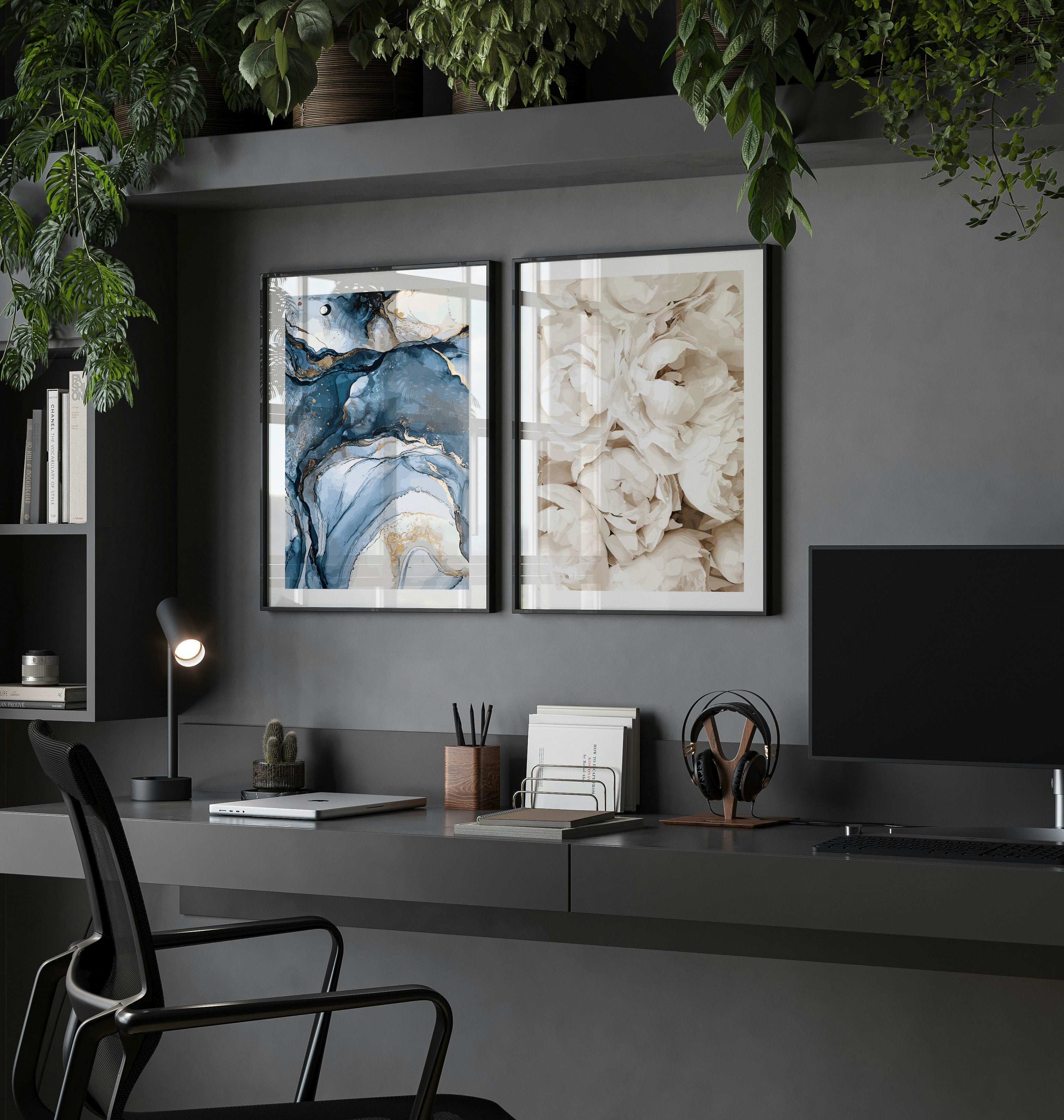 Blue Watercolour No2 Canvas  poster