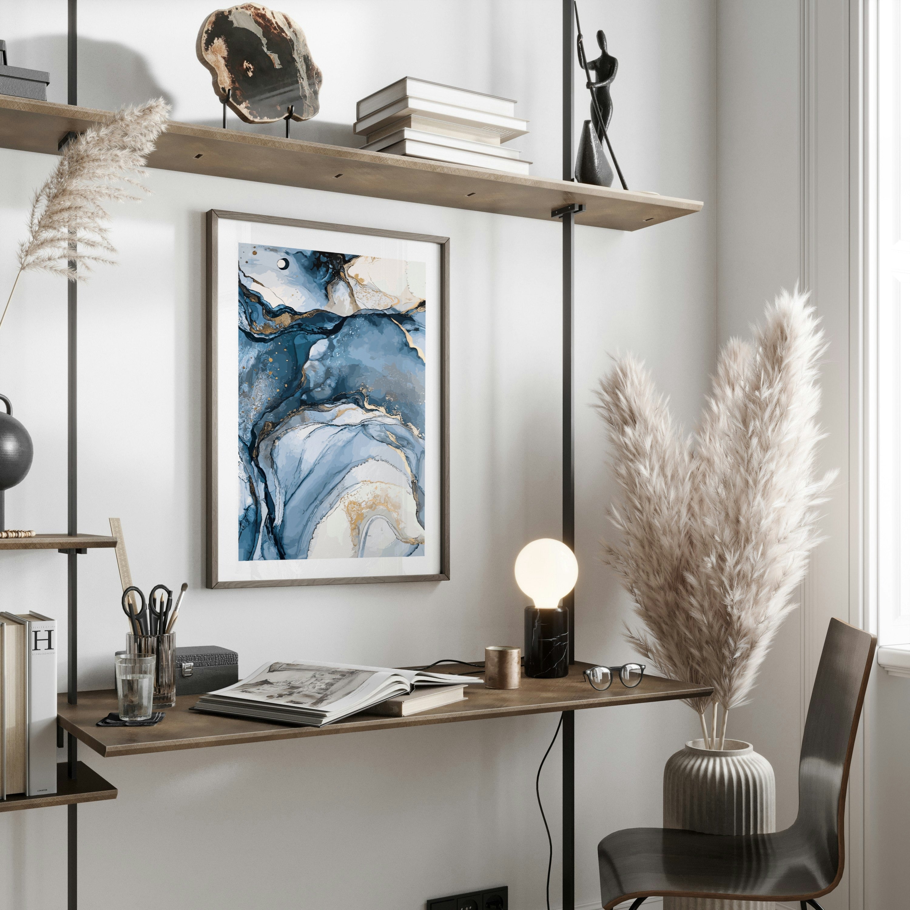 Blue Watercolour No2 Canvas  poster