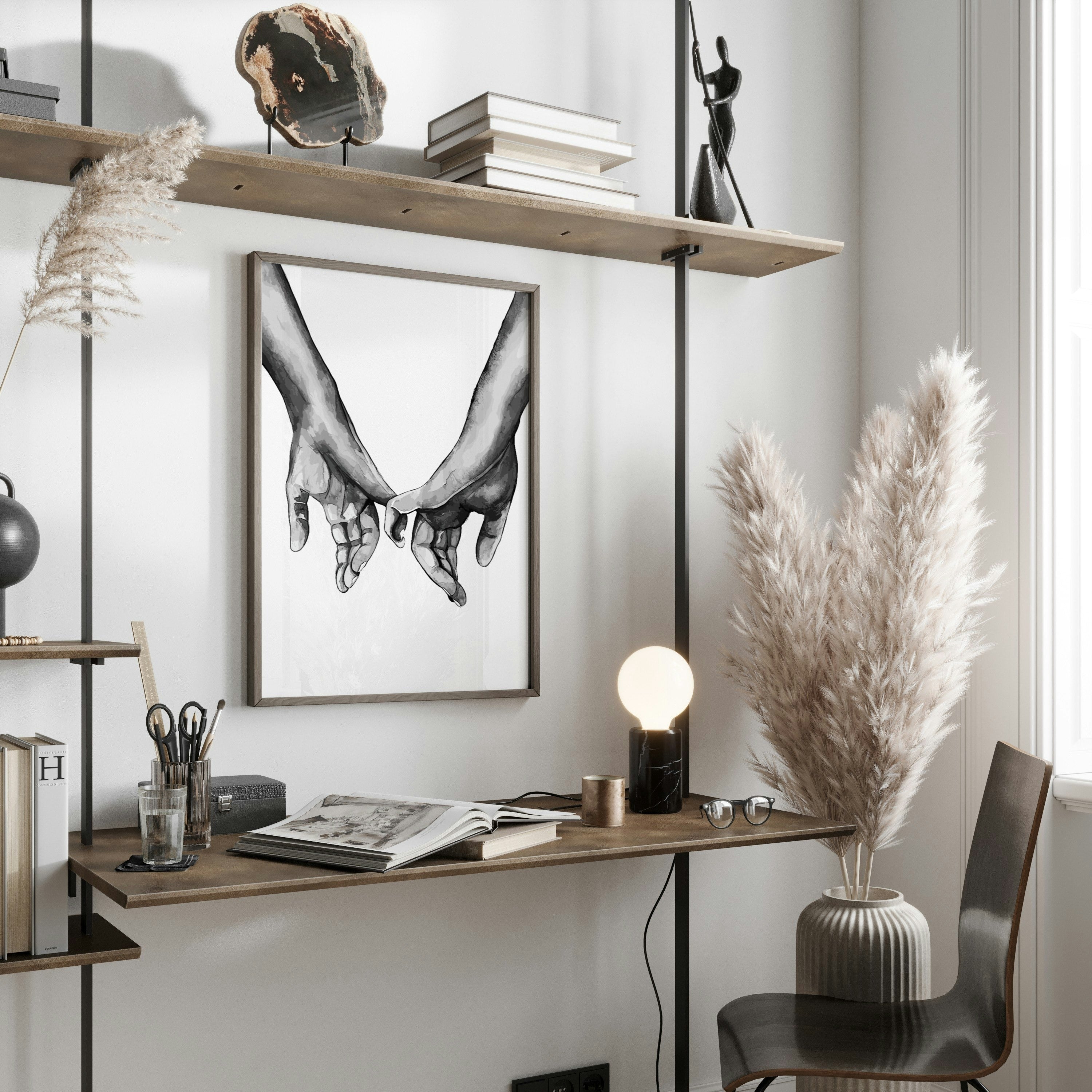 Watercolour Hands Poster