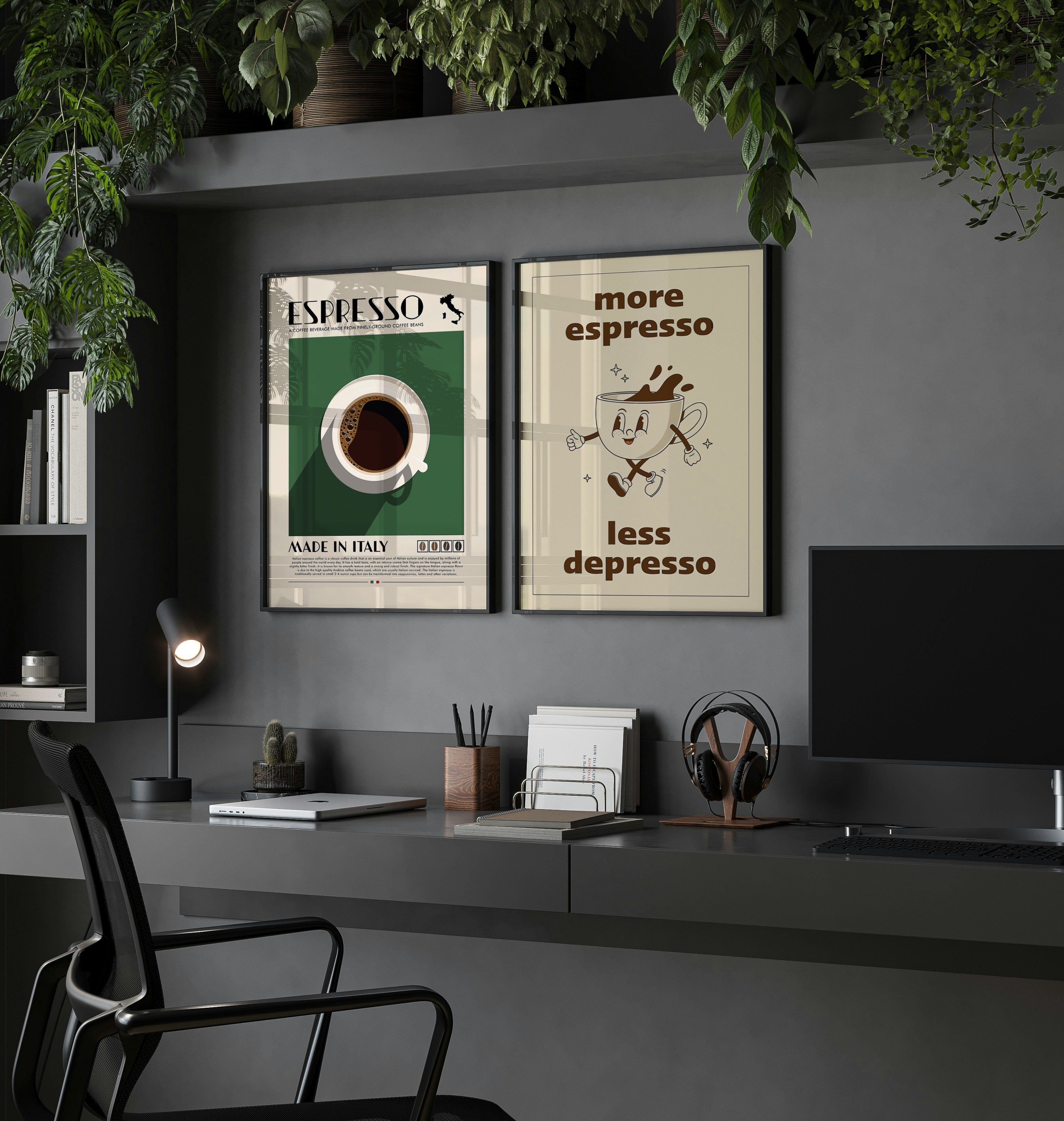 Espresso Cappuccion Americano Cafe Poster