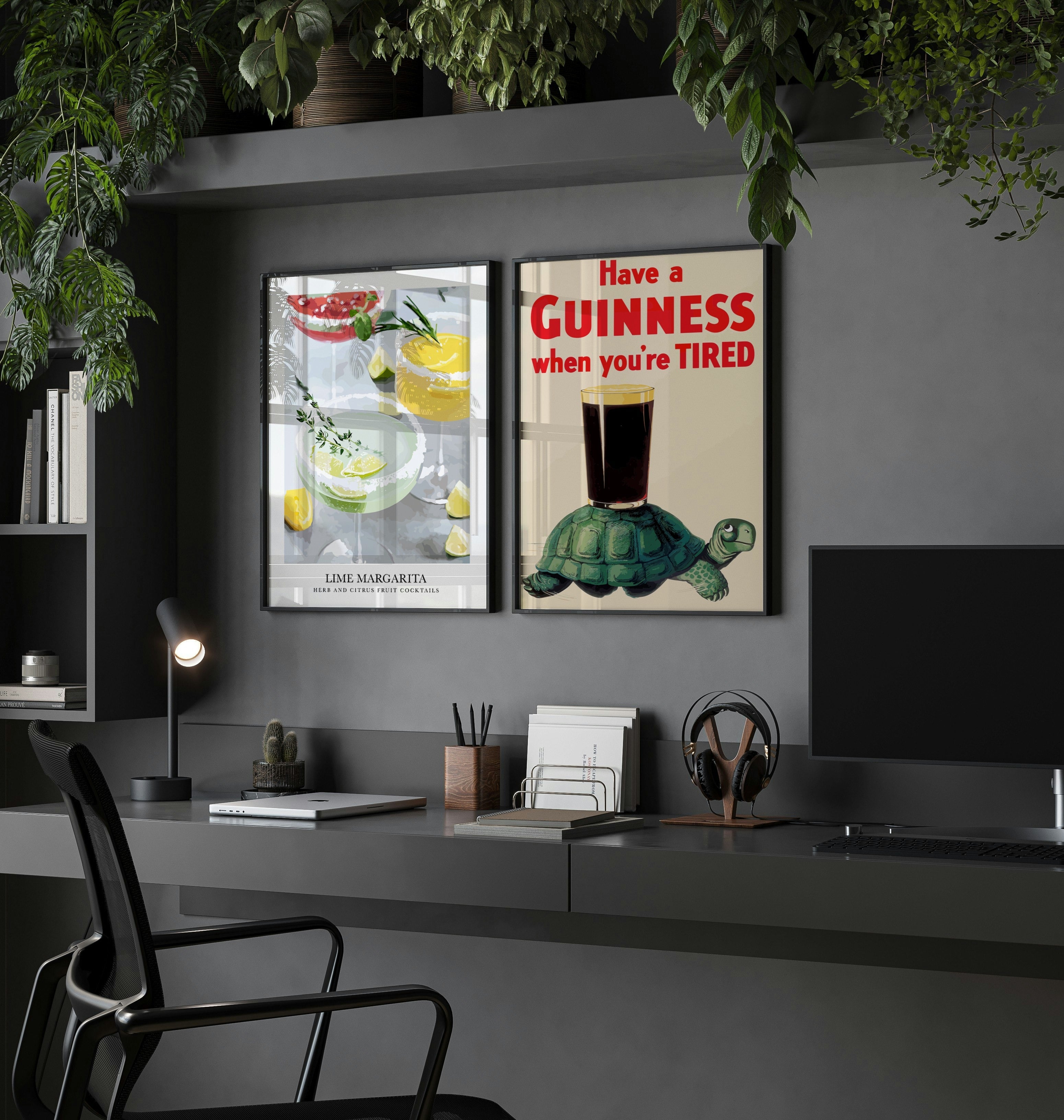 Nordic Pink Grape & Lime Cocktail Poster