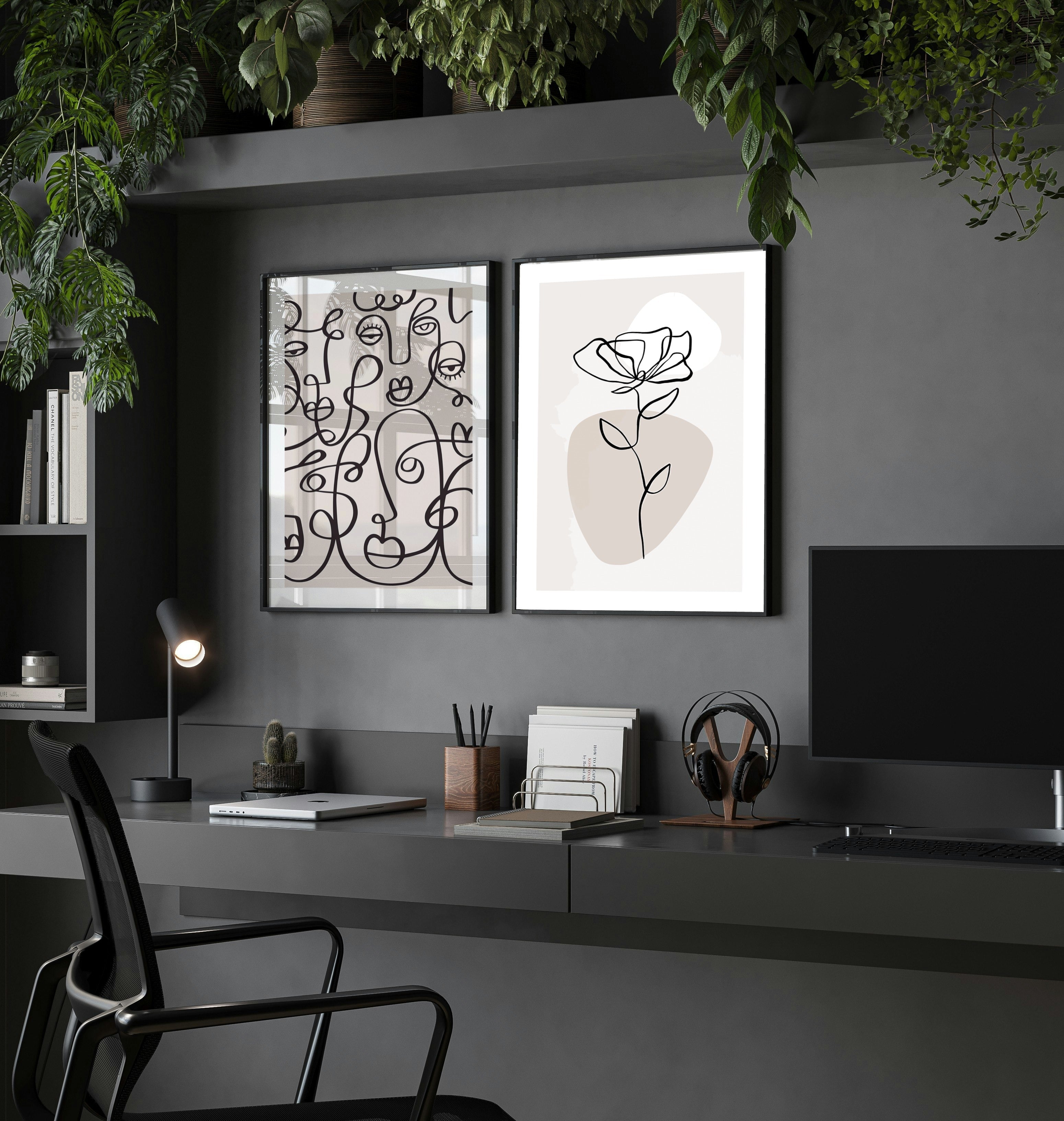 Póster Caras en Línea